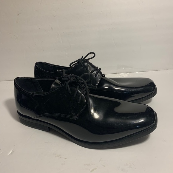 Vangelo black patent Oxford Tux 1 shoe 12M - Picture 13 of 13